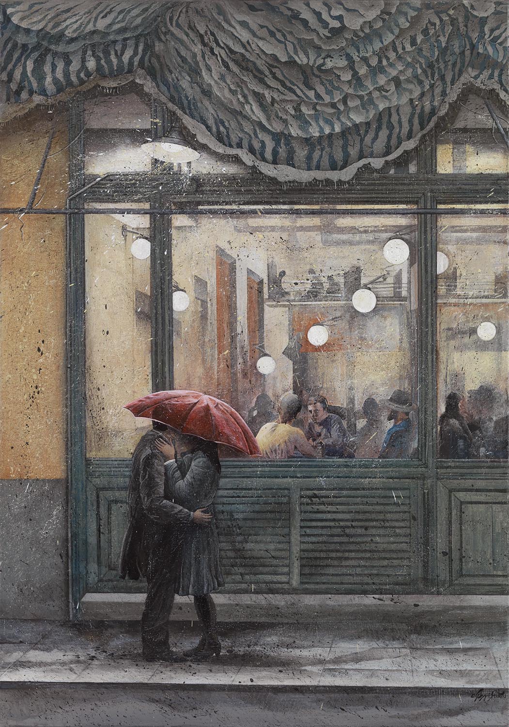 ''Το φιλί'', 100 x 70cm, ακρυλικά σε καμβά, 2019 Image