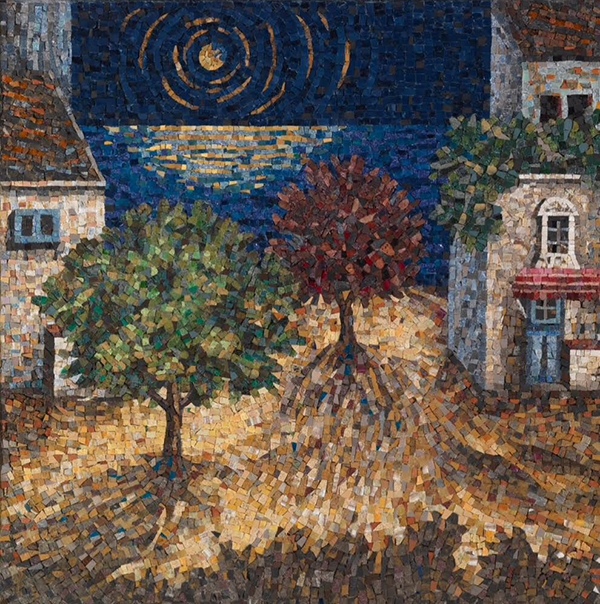 ''Νυχτερινή πόλη 3'',ΨΗΦΙΔΩΤΟ,68 x 68cm,2018 Image
